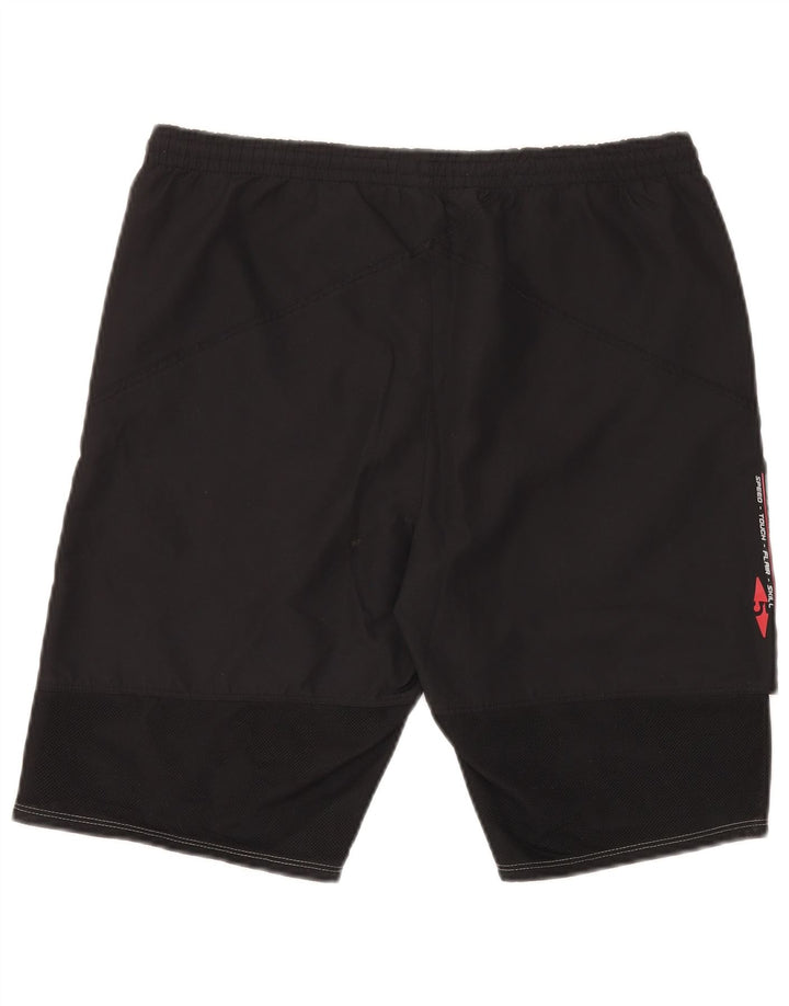 Pantaloni scurți sport grafic UMBRO pentru bărbați, mediu negru, color block