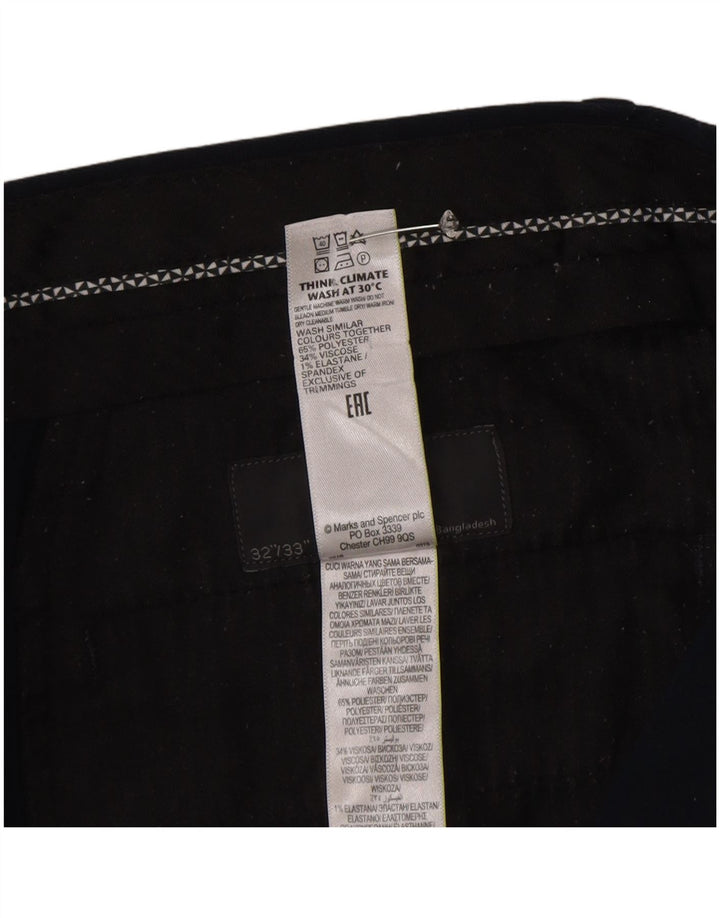 Pantaloni chino subțiri pentru bărbați Marks & Spencer L32 L33 Poliester bleumarin