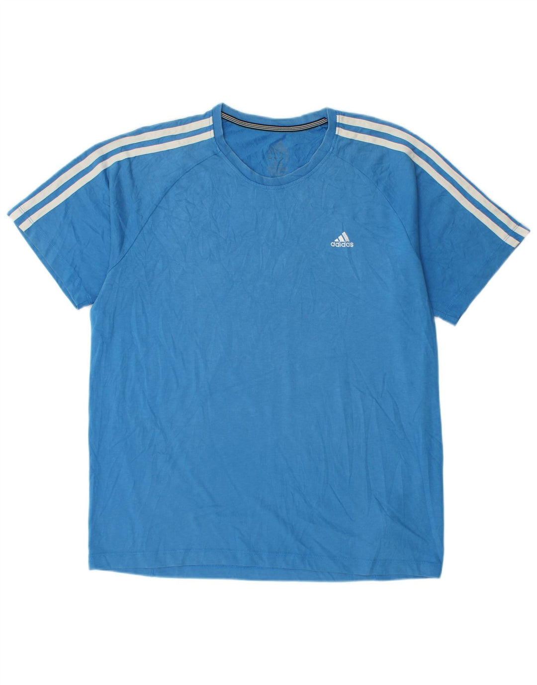Tricou Adidas Climalite pentru bărbați Top mare din bumbac albastru