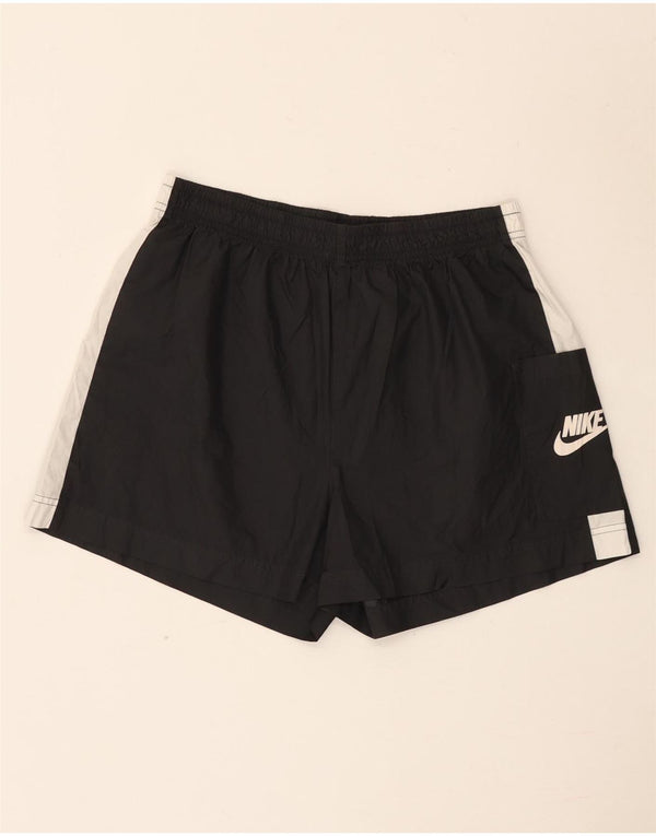 Pantaloni scurti sport grafic Nike pentru femei UK 16, mari, negru, poliester color bloc