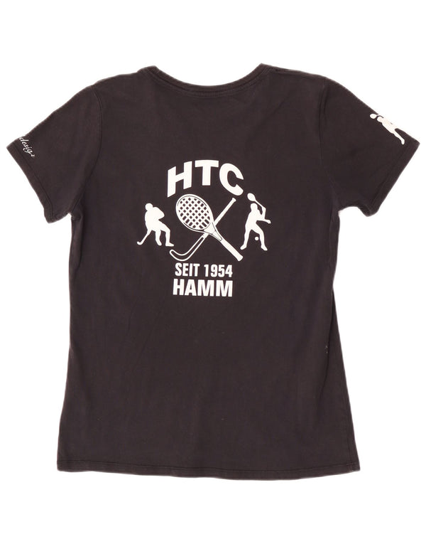 Tricou grafic Nike pentru bărbați, cu croială atletică, top mediu din bumbac negru