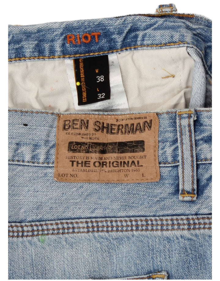 Blugi Ben Sherman Riot Bootcut pentru bărbați W38 L32 Bumbac albastru