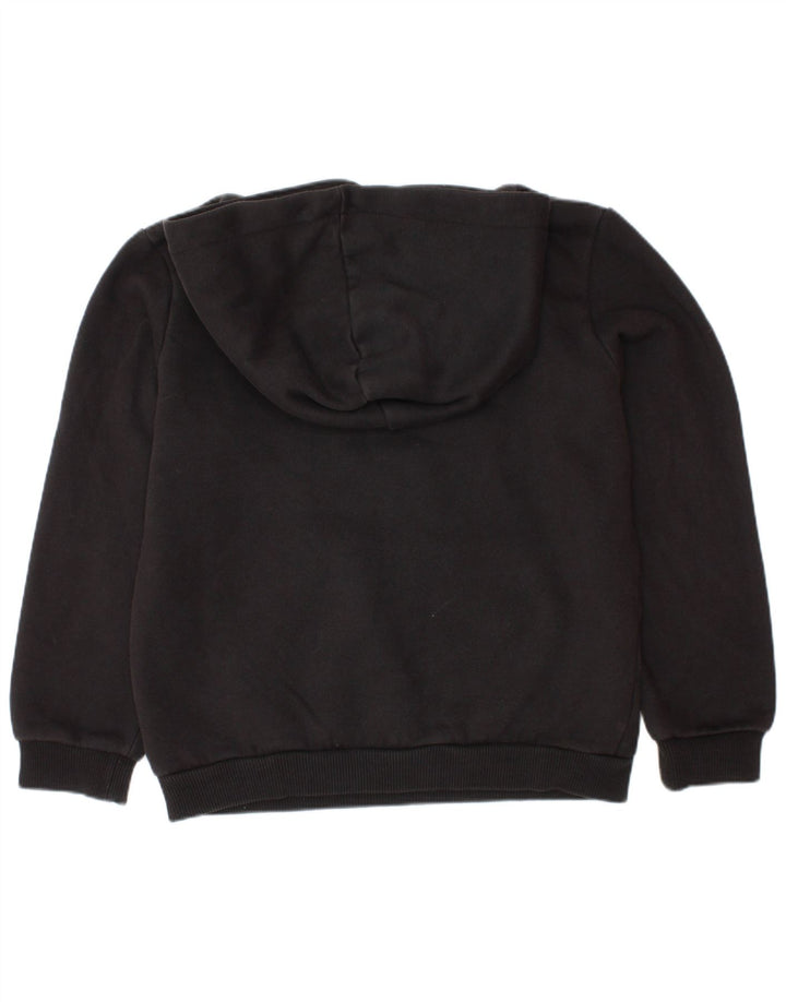 Pulover cu glugă grafic PUMA pentru băieți, 7-8 ani, bumbac negru