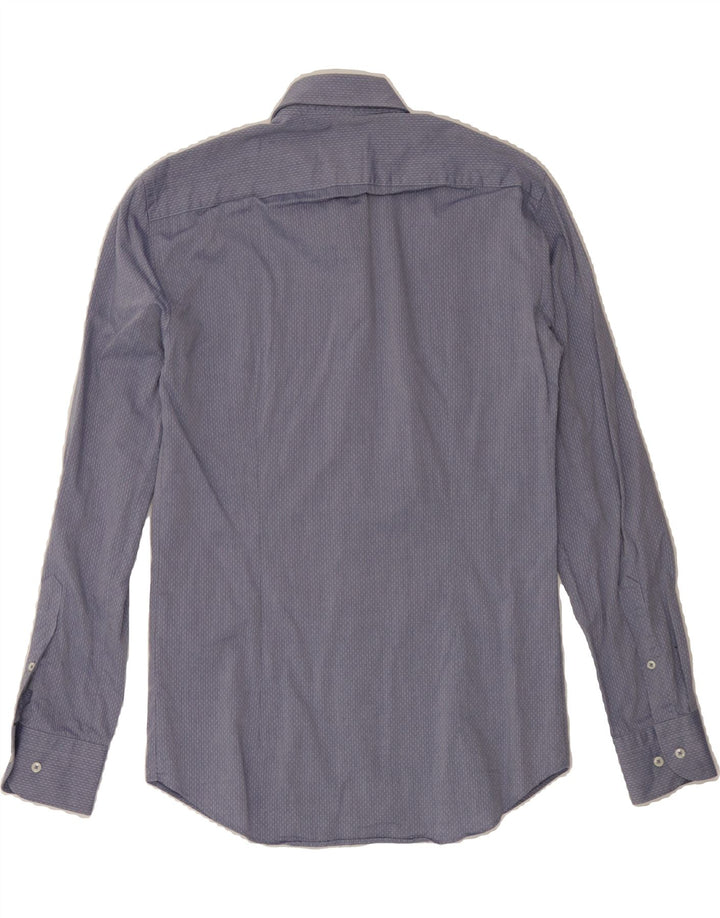 TOMMY HILFIGER Mens Easy Care Shirt Size 38 15 Medium Blue Spotted Vintage Tommy Hilfiger and Second-Hand Tommy Hilfiger from Messina Hembry 