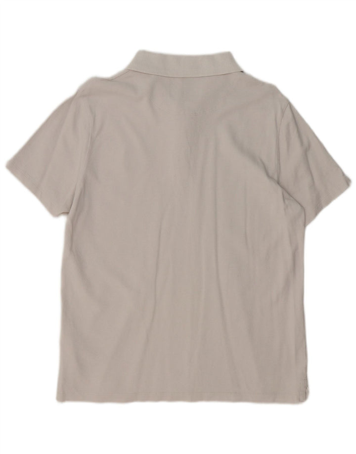 LYLE & SCOTT Tricou polo pentru bărbați mare din bumbac alb