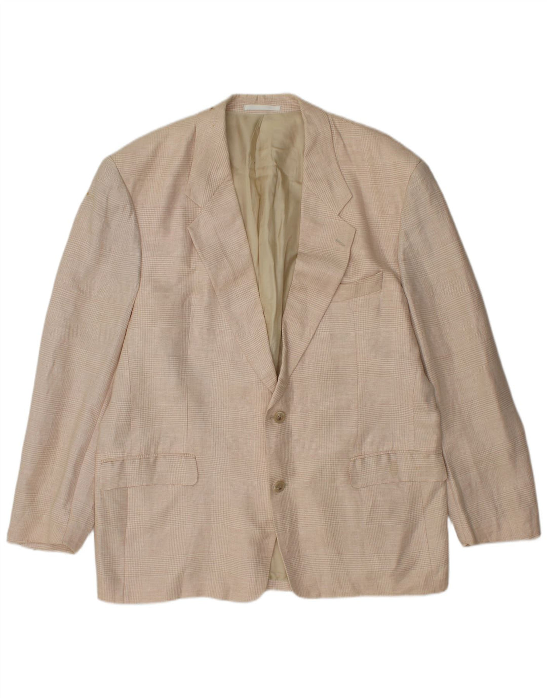 Blazer pentru bărbați HUGO BOSS, cu 2 nasturi, EU 56 3XL, in carouri bej