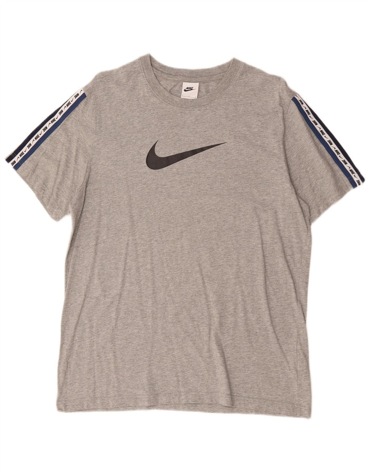 Tricou grafic Nike pentru bărbați Top mare din bumbac gri