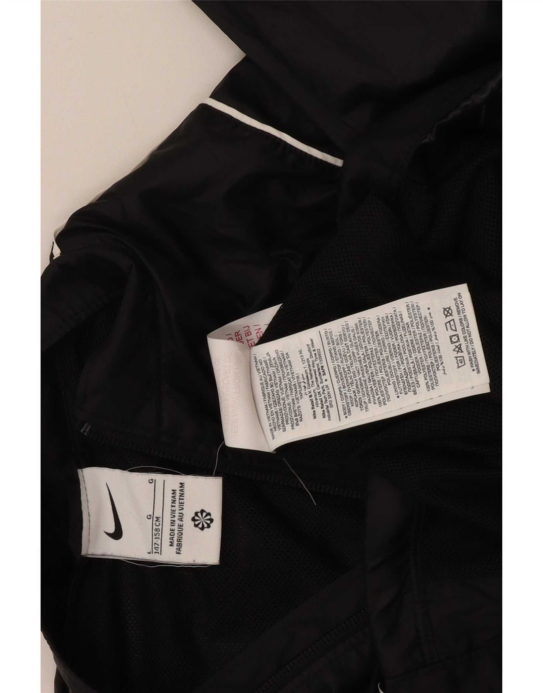 Jachetă de ploaie Nike pentru băieți 12-13 ani, mare, negru, poliester