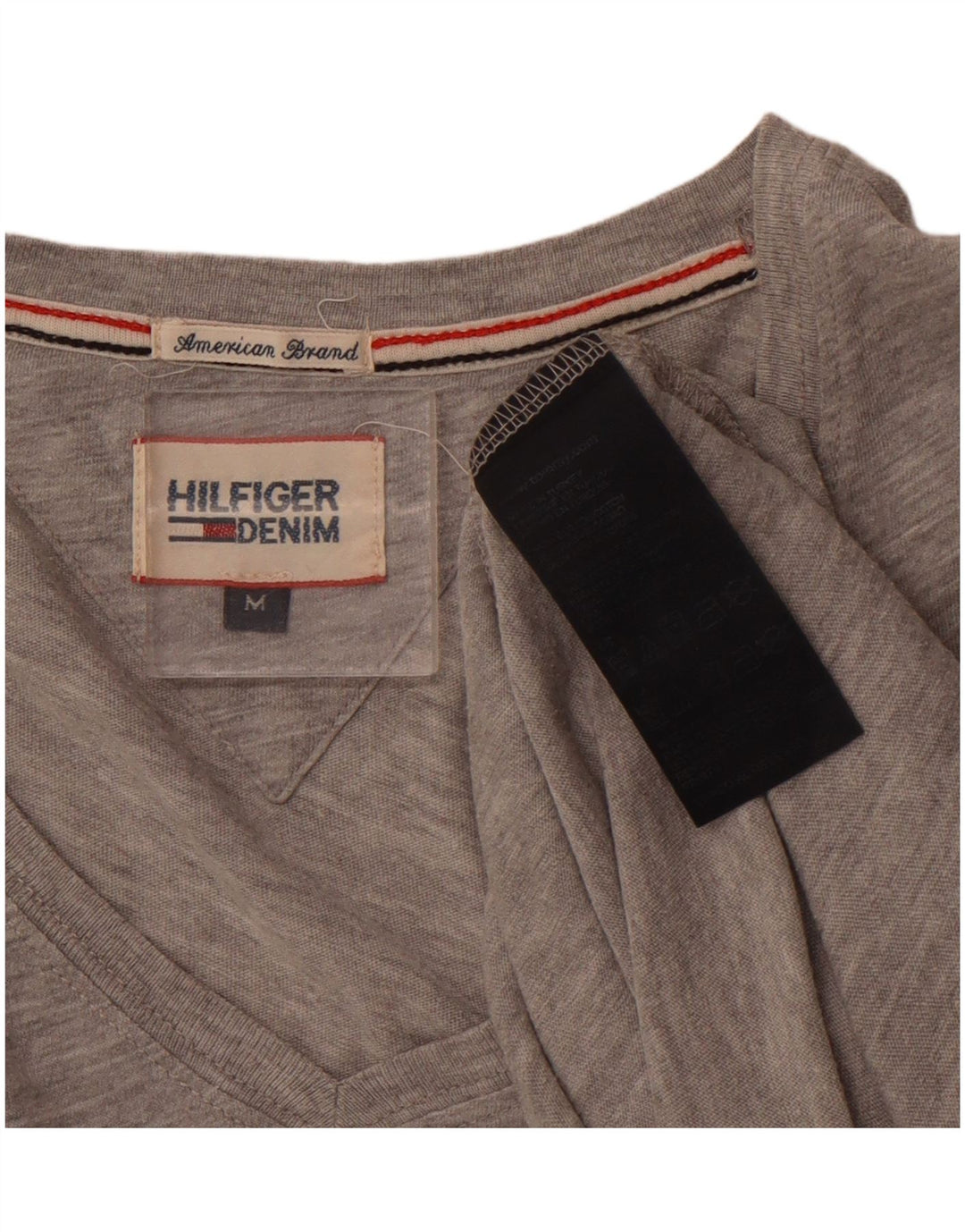 TOMMY HILFIGER Tricou pentru bărbați Top din bumbac cu pete gri mediu