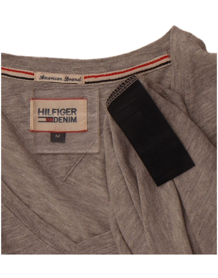 TOMMY HILFIGER Tricou pentru bărbați Top din bumbac cu pete gri mediu