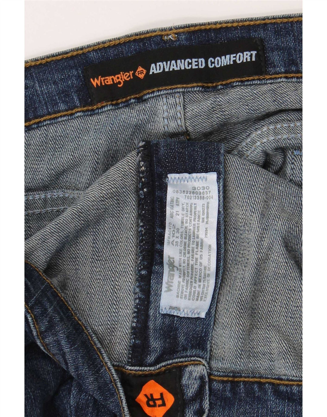 Blugi drepti pentru bărbați Wrangler W38 L30 Bumbac albastru