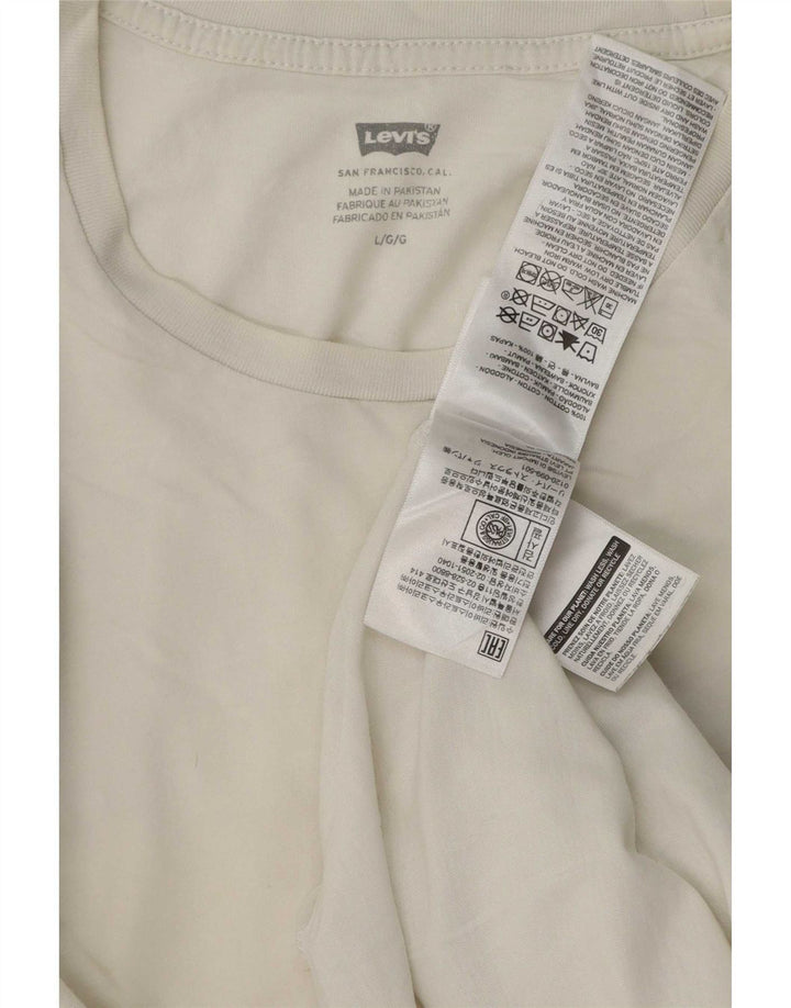 Tricou pentru bărbați Levi's Top mare din bumbac alb