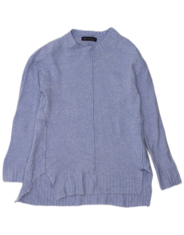 Pulover pentru femei Marks & Spencer, cu paragate, cu gât turnu, UK 10 Small Blue