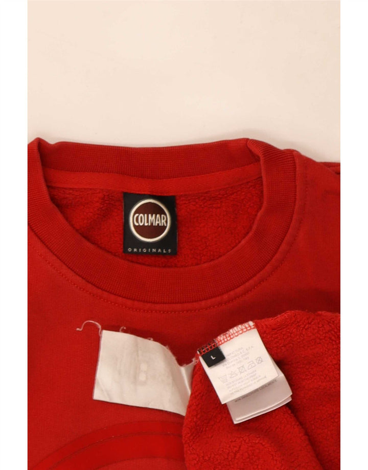 Colmar Mens Graphic Sweatshirt Jumper Large Red Cotton