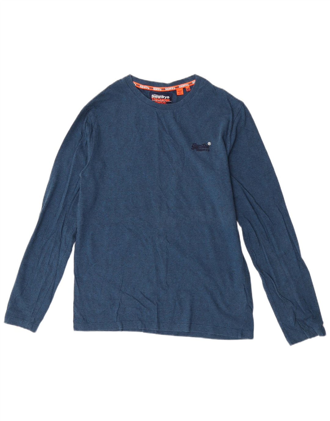 Top pentru bărbați Superdry cu mânecă lungă, mediu, bleumarin, bumbac