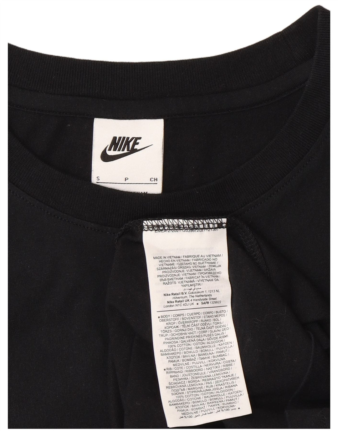 Tricou grafic Nike pentru bărbați Top mic, negru, bumbac