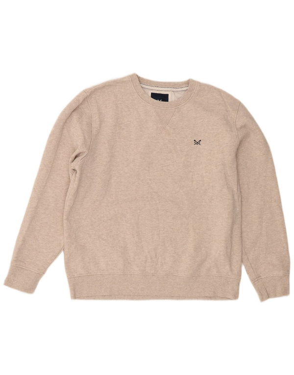 Crew Clothing Hanorac pentru bărbați Jumper XL Bej Bumbac