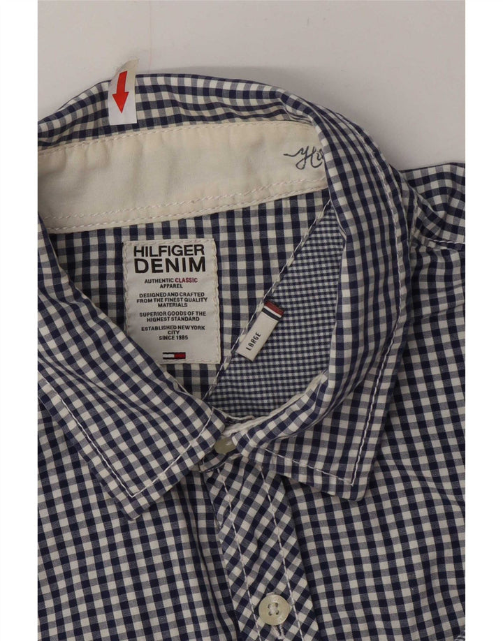 Tommy Hilfiger Cămașă pentru bărbați, mare, albastru, bumbac vichy