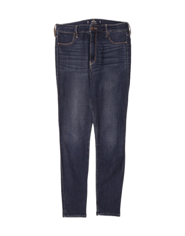 Blugi skinny Hollister pentru femei cu talie înaltă US 13 Large W31 L28 Bleumarin