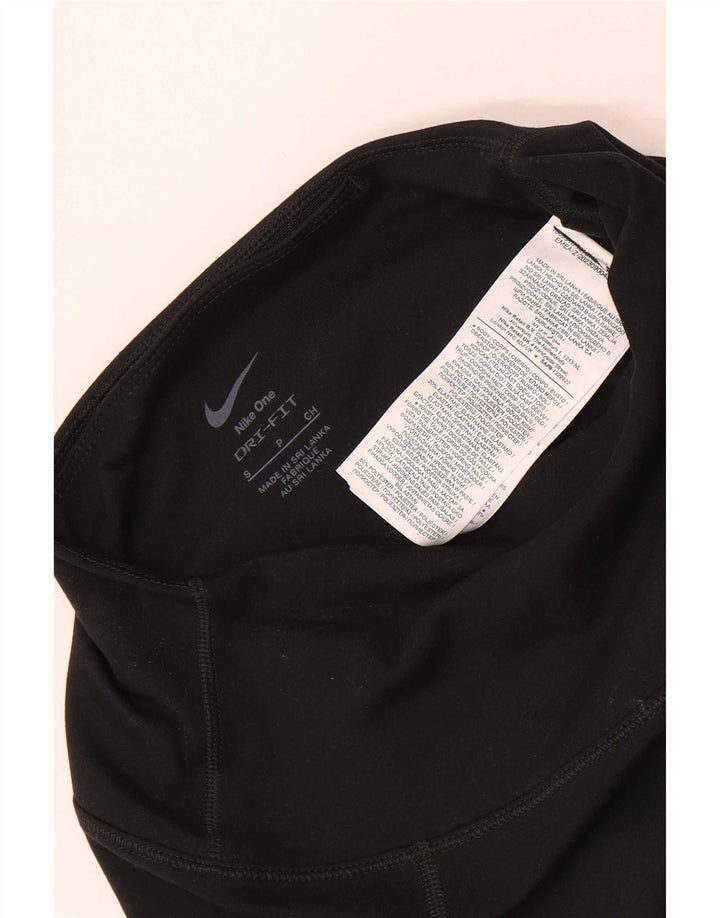 Leggings Nike Dri Fit Graphic pentru femei UK 8 Small Negru Poliester