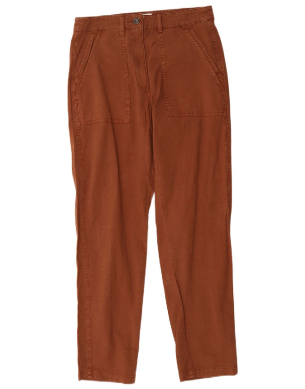 White Stuff Pantaloni chino subțiri pentru femei UK 10 Small W30 L29 Maro Bumbac