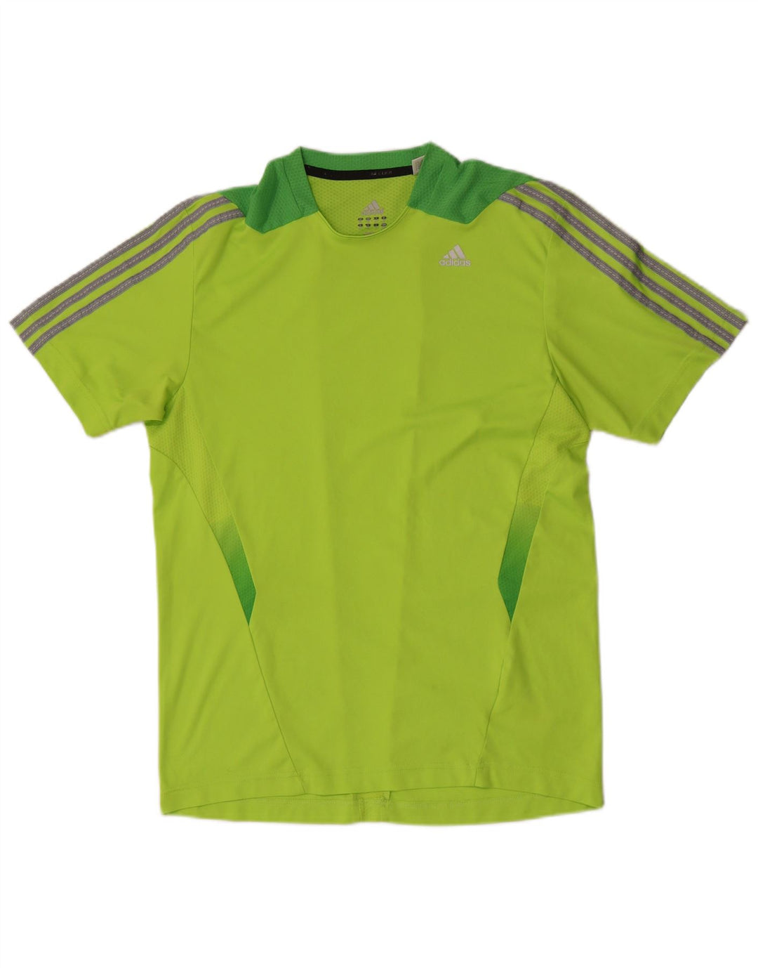 Tricou Adidas Climacool pentru bărbați Top Mediu Verde Poliester Colorblock