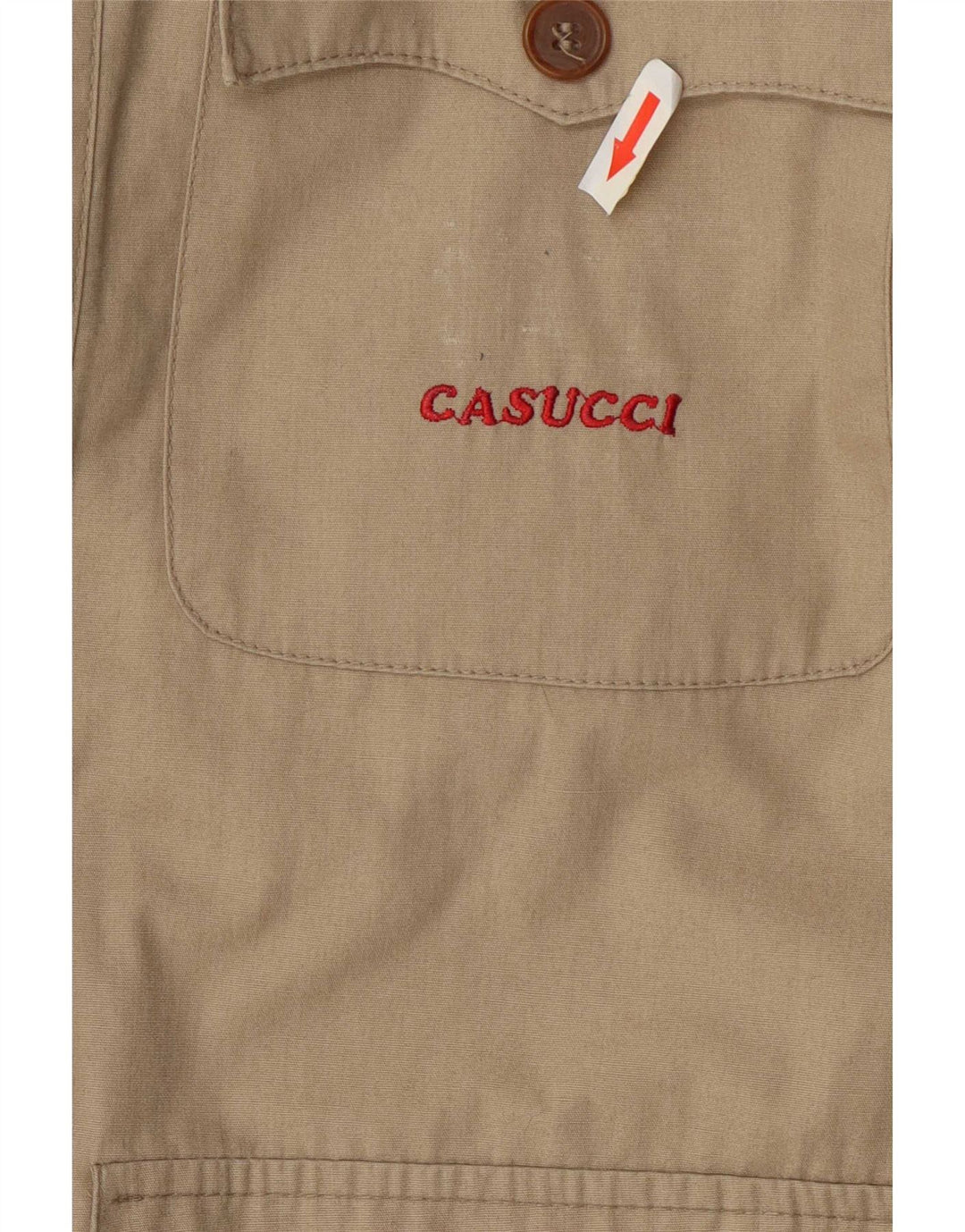 Jachetă militară pentru bărbați Casucci IT 46 Small Beige Bumbac