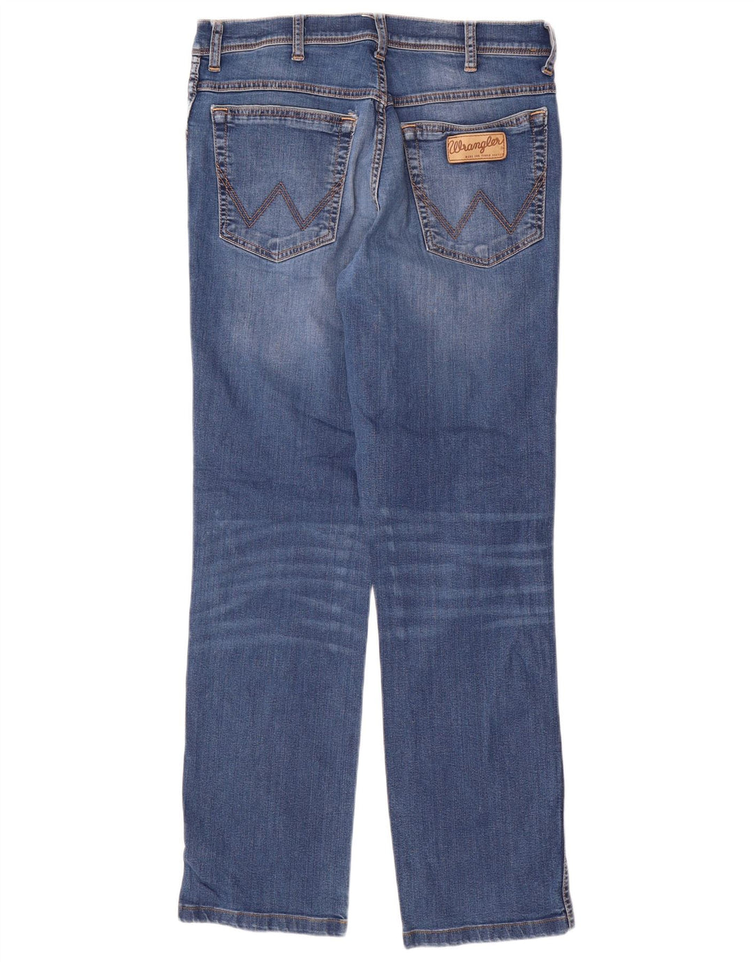 Blugi drepti WRANGLER pentru femei Texas Stretch W33 L31 Bumbac albastru