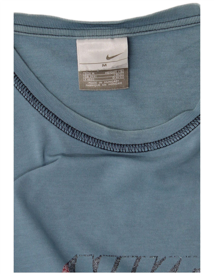 Tricou grafic pentru bărbați NIKE Top UK 39/41 Medium Blue Bumbac