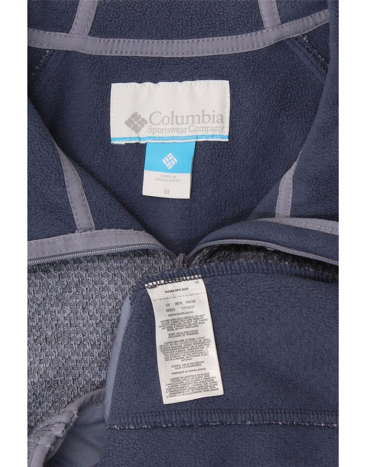 Pulover Columbia pentru femei cu fermoar, UK 14, poliester albastru mediu