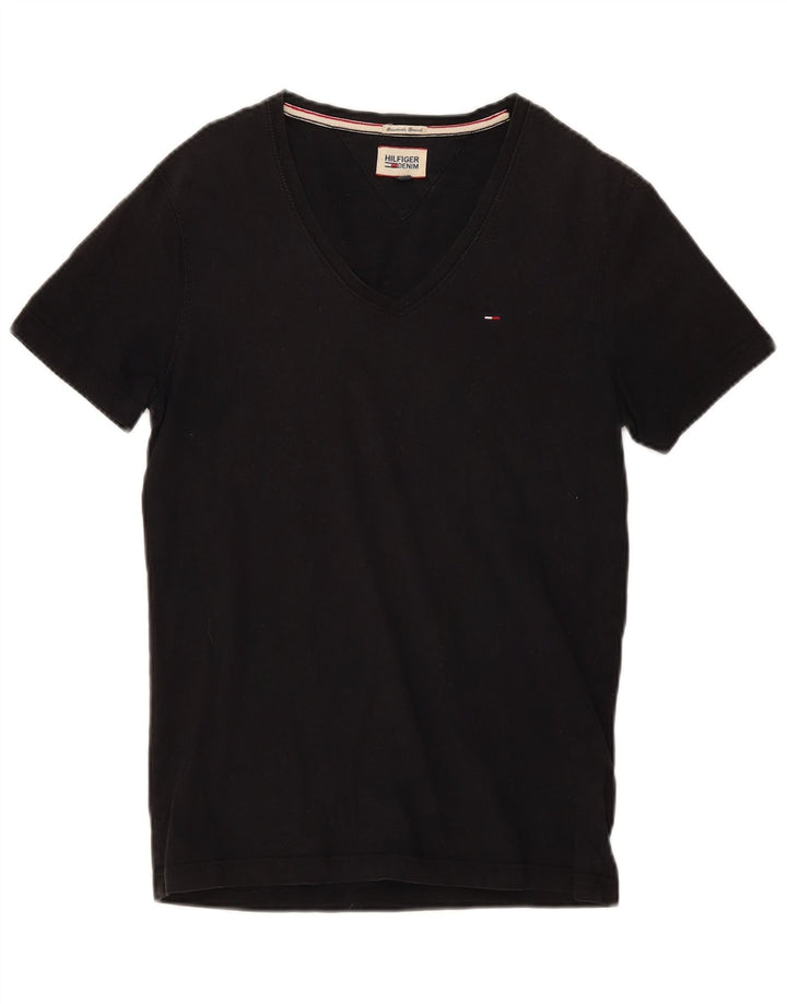 Tricou pentru bărbați Tommy Hilfiger Top mediu negru bumbac