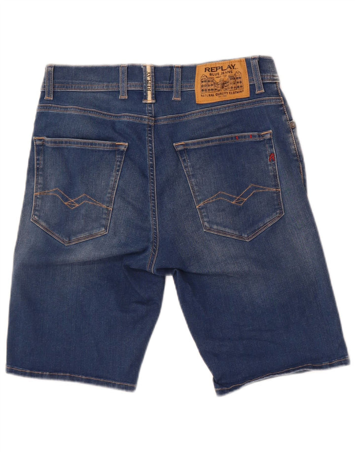 Pantaloni scurți din denim pentru bărbați Replay W28 Small Blue Bumbac