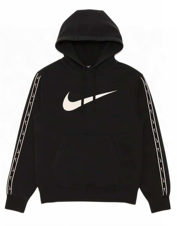 Pulover cu glugă supradimensionat cu grafic Nike pentru femei UK 6 XS bumbac negru