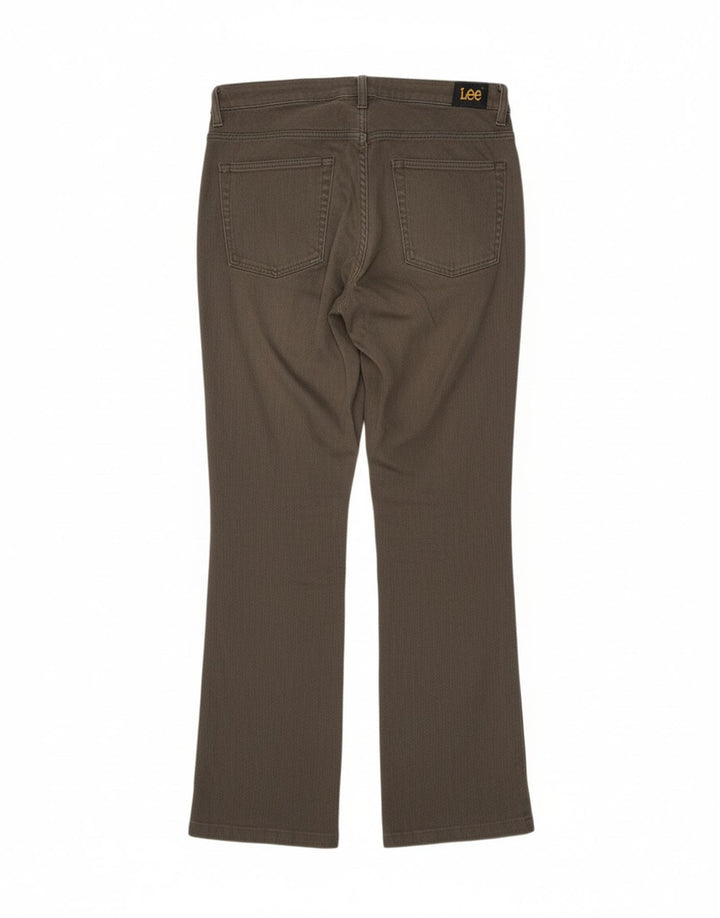 LEE Womens Straight Casual Trousers W33 L30 Grey Cotton