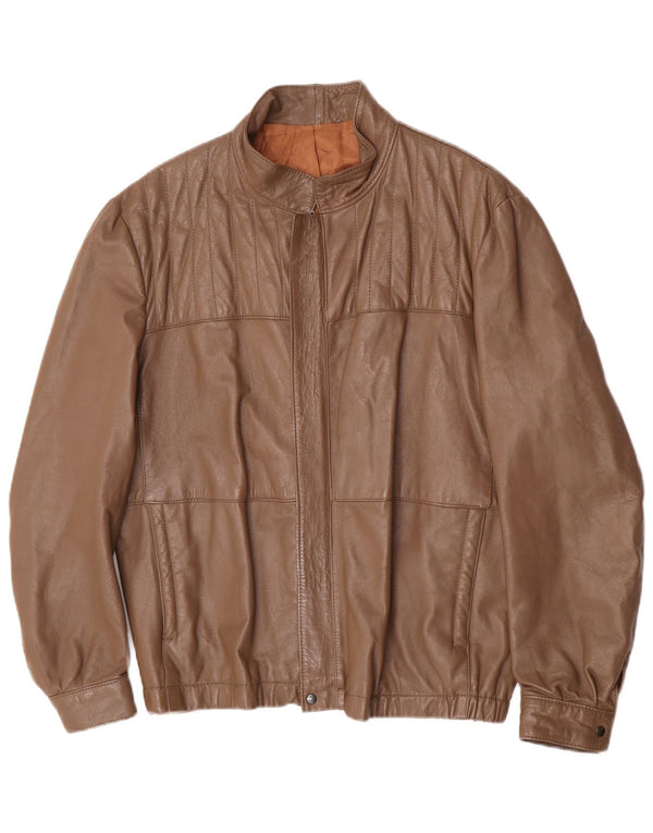 Jachetă de piele vintage pentru bărbați UK 40 mare maro