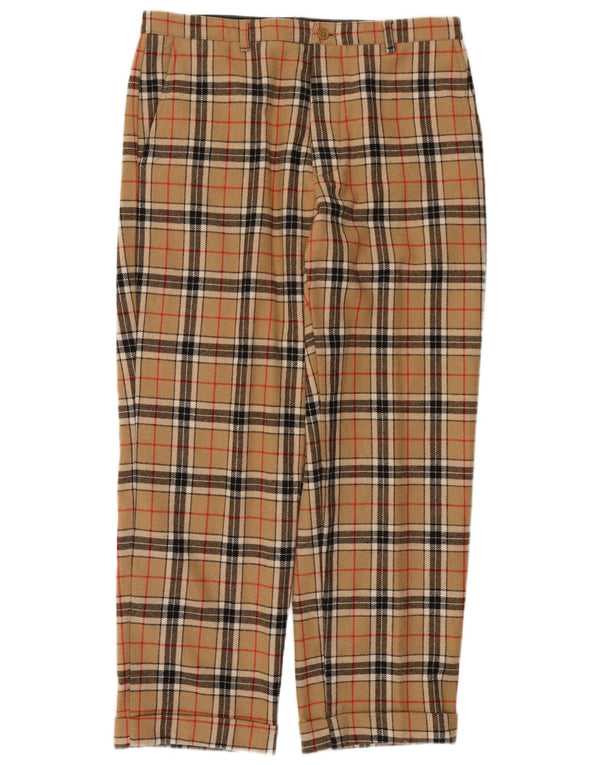 Alessandro Gherardeschi Pantaloni chino pentru bărbați IT 50 Large W34 L28 Bej Check