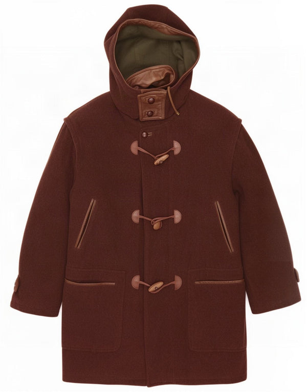 Vintage Mens Duffle Coat UK 40 Large Brown