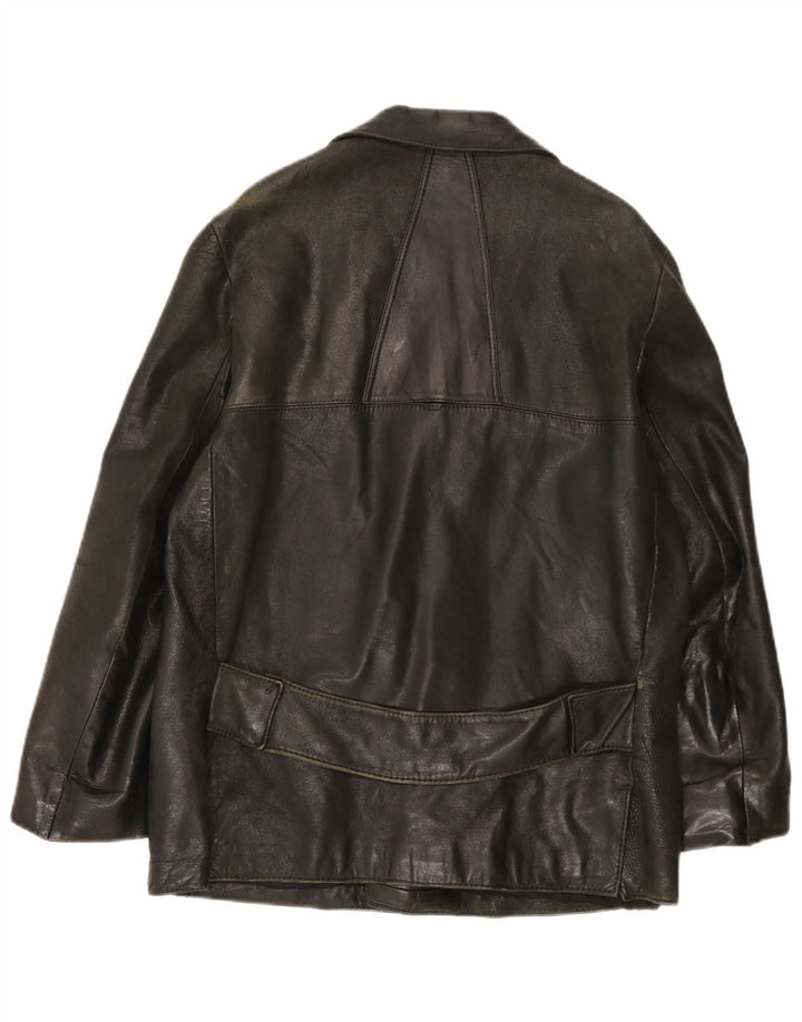 Jachetă de piele vintage pentru bărbați UK 38 Medium Black