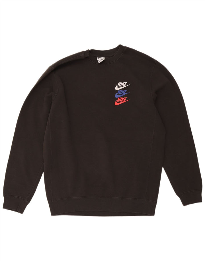 Hanorac grafic pentru bărbați Nike Pulover Medium Negru Poliester