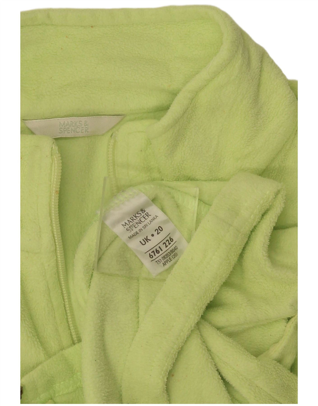 Jachetă fleece pentru femei Marks & Spencer UK 20 2XL Poliester verde