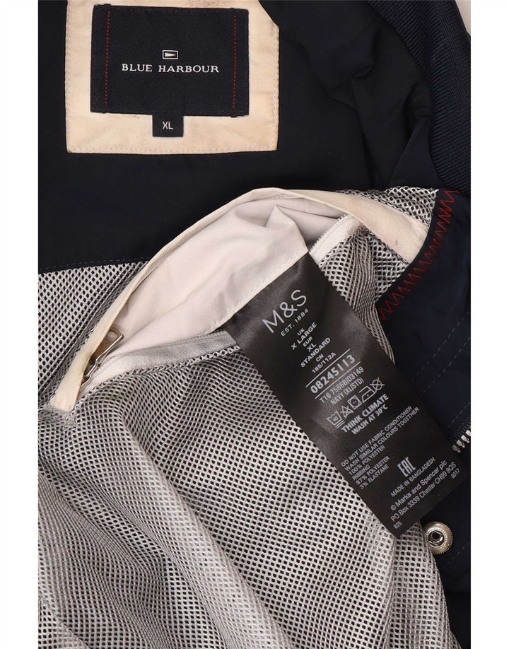 Marks & Spencer pentru bărbați Blue Harbour Bomber Jacket UK 42 XL Bleumarin Poliester