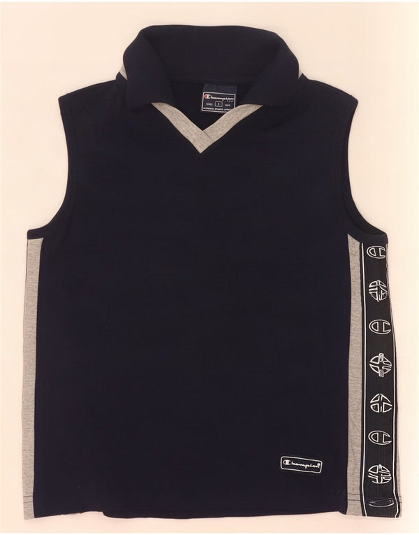 Tricou polo pentru femei Champion Crop Graphic UK 10 Small Bleumarin Colorblock