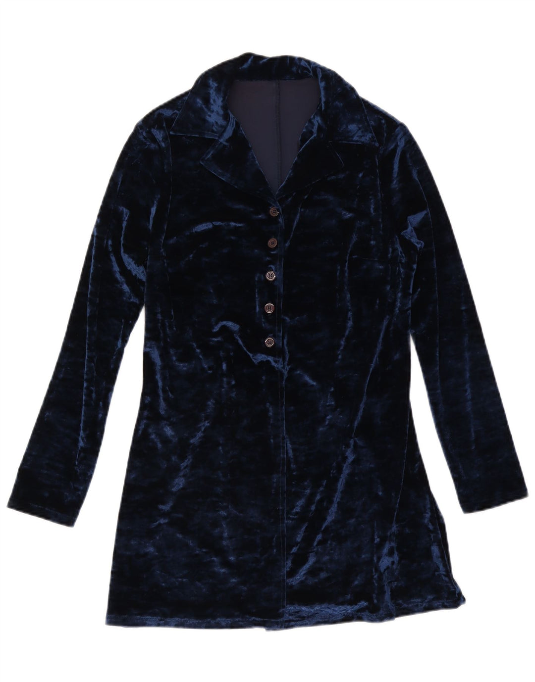 Bluză pentru femei Vintage cămașă cu paragate IT 44 Medium Bleumarin Poliester