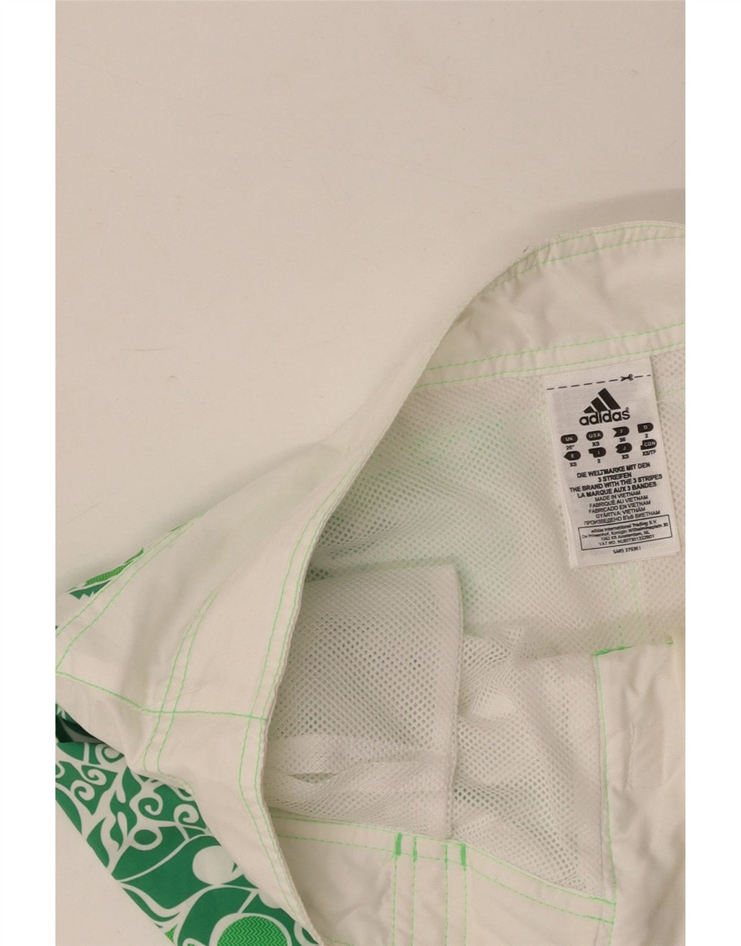 Pantaloni scurți de înot ADIDAS pentru bărbați XS poliester alb Paisley
