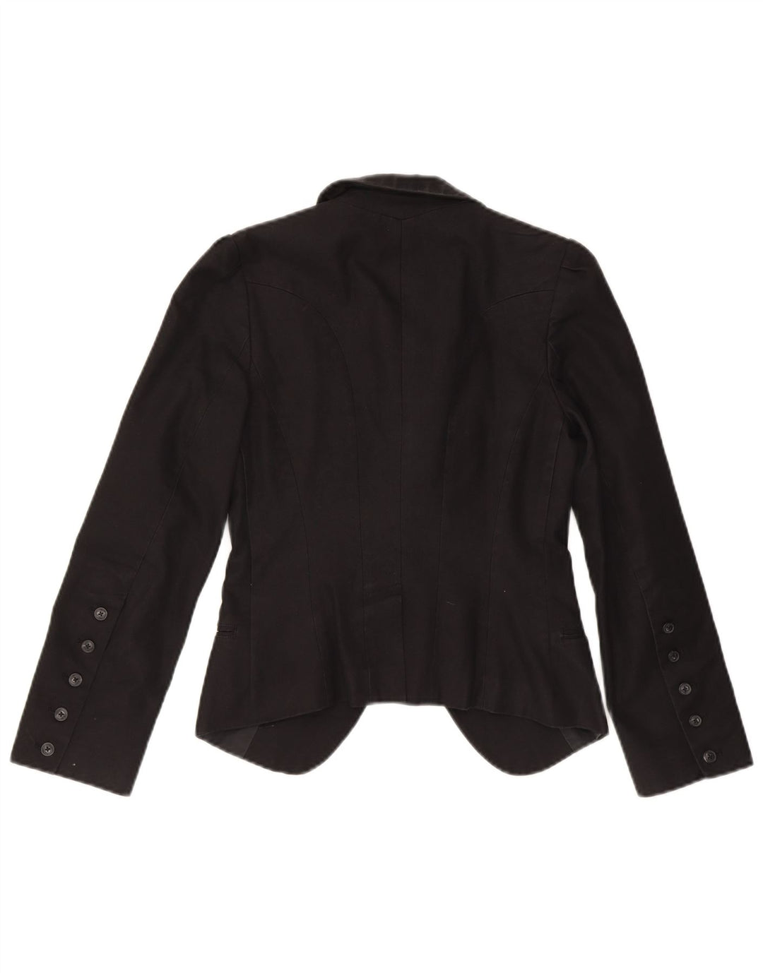 ALL SAINTS Womens 2 Button Blazer Jacket UK 10 Small  Black Cotton