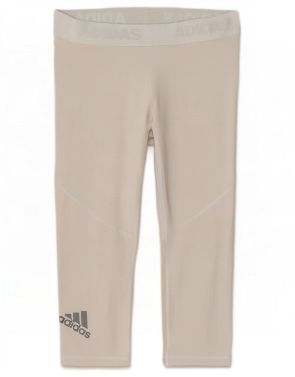 Leggings Adidas Climacool Graphic Capri pentru femei UK 18 XL alb