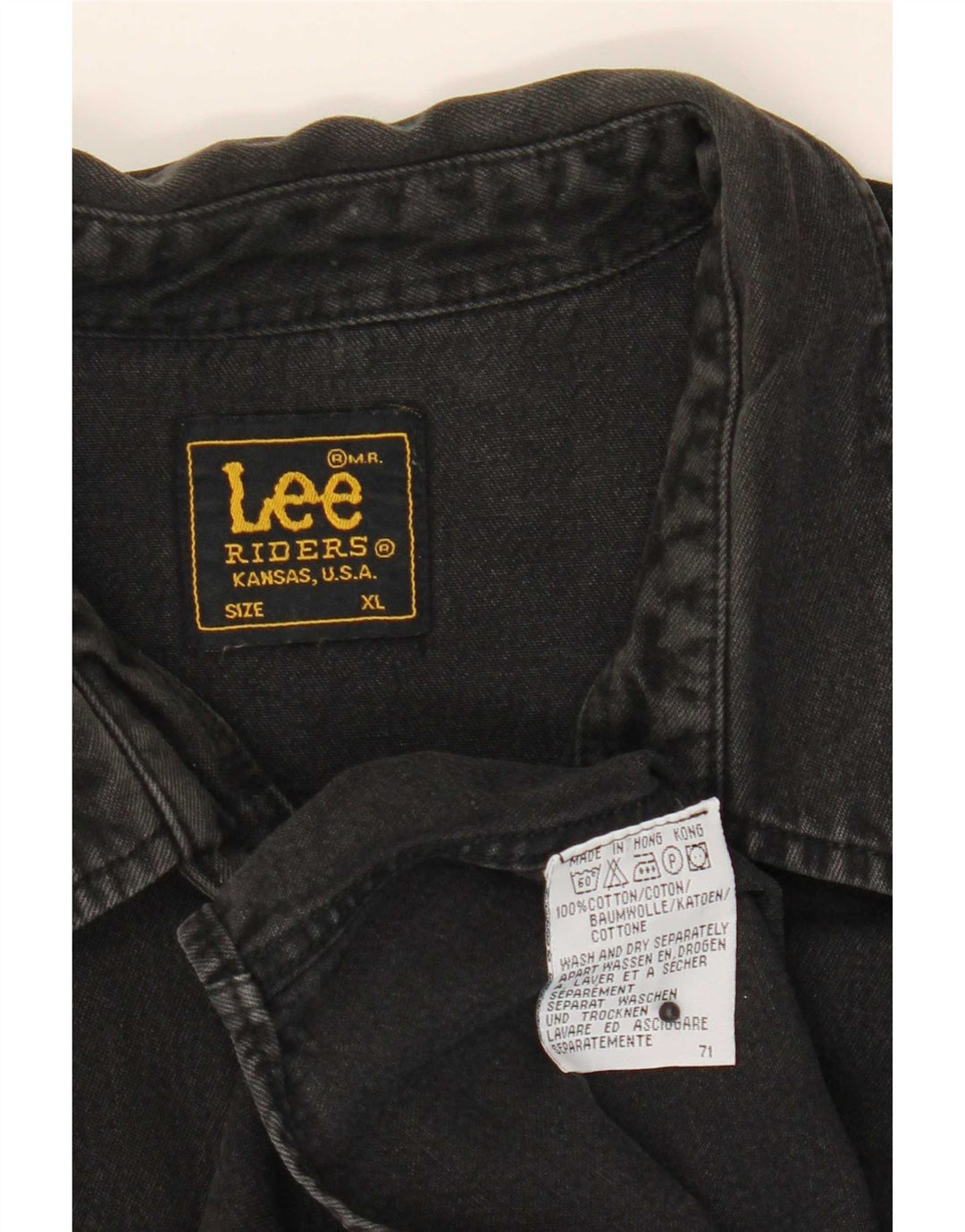 Cămașă Lee Riders Denim XL, bumbac negru