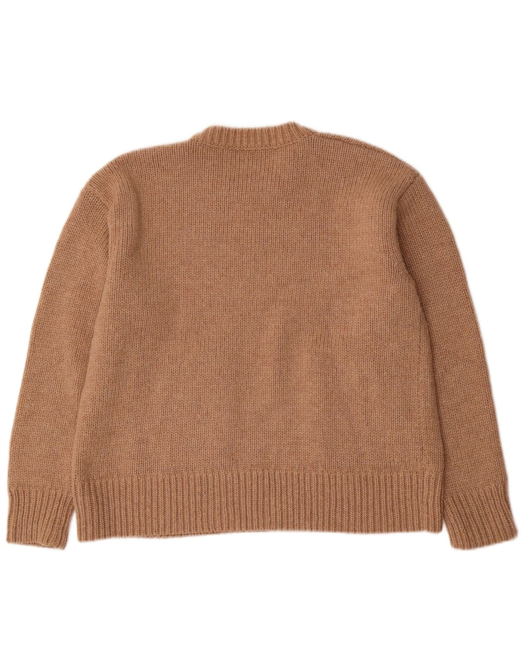 Pulover supradimensionat pentru femei Zara, cu gâtul turn, UK 10, poliester maro mic