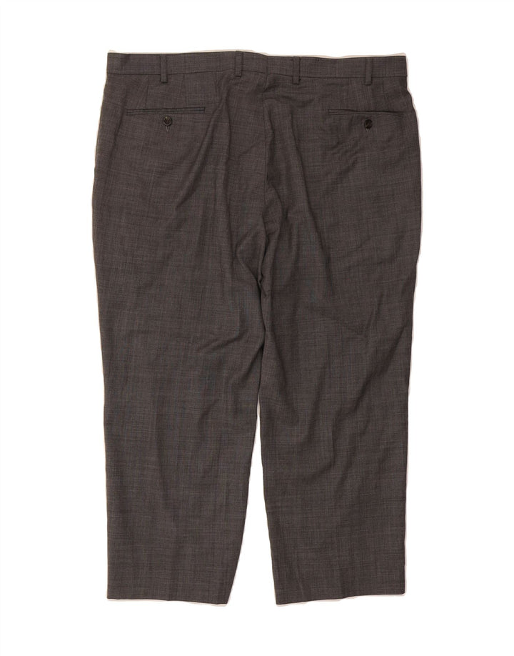 CHAPS Mens Slim Cropped Trousers W40 L25 Grey Polyester Vintage Chaps and Second-Hand Chaps from Messina Hembry 