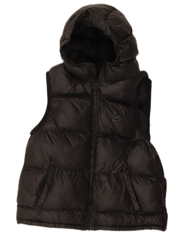 Gilet căptușit cu glugă pentru băieți Therma-Fit Nike 13-14 ani XL poliester negru